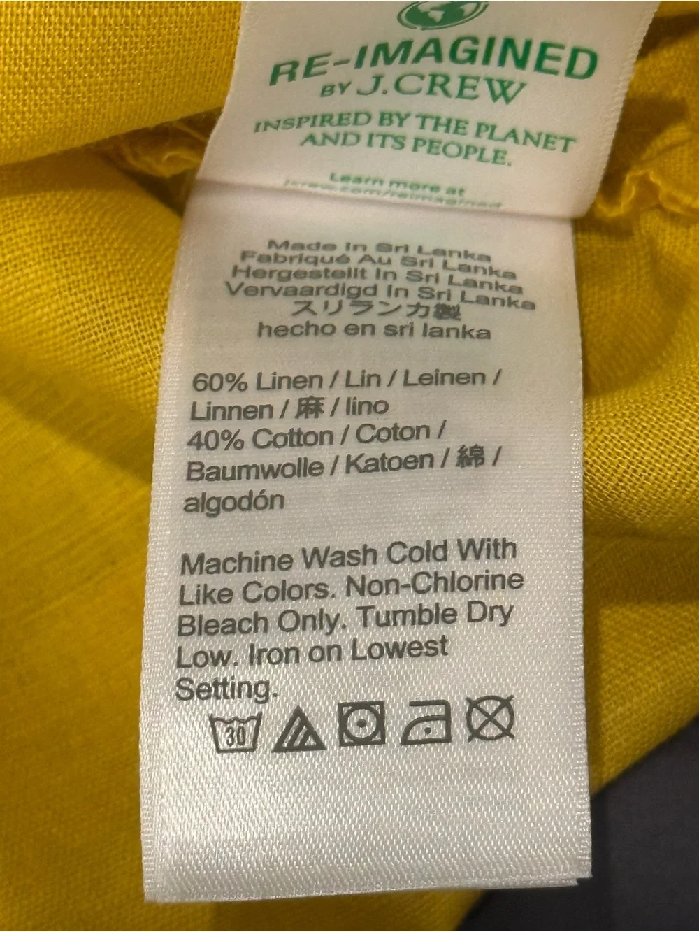J.CREW LINEN AND COTTON PAJAMA SET - BURNISHED YELLOW - Picture 8 of 10